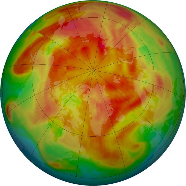 Arctic ozone map for 06 March 2001